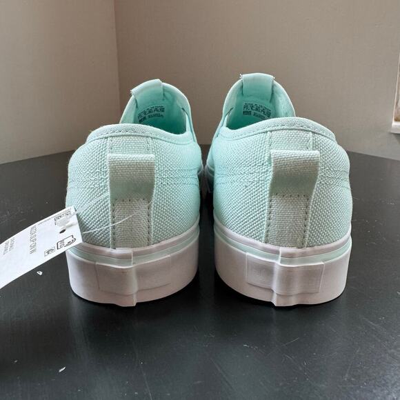 NWT Adidas Nizza Slip-on Cap Toe Canvas‎ Sneaker Aqua Blue Women’s 7.5 US - Picture 10 of 11